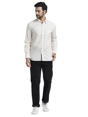 beige printed casual shirt - 17767915 - Standard Image - 5