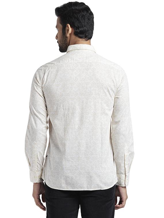 beige printed casual shirt - 17767915 - Zoom Image - 4