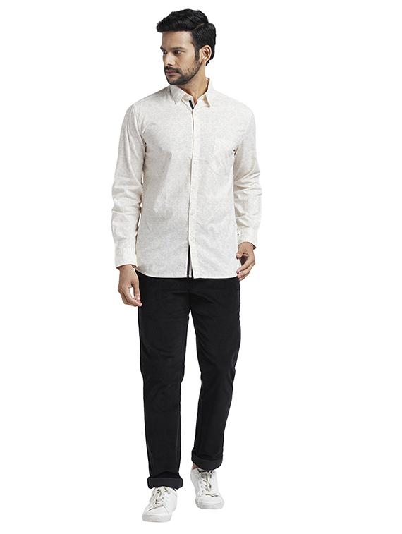 beige printed casual shirt - 17767915 - Zoom Image - 5