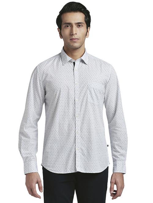 blue printed casual shirt - 17767920 - Standard Image - 1