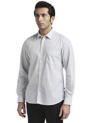 blue printed casual shirt - 17767920 - Standard Image - 2