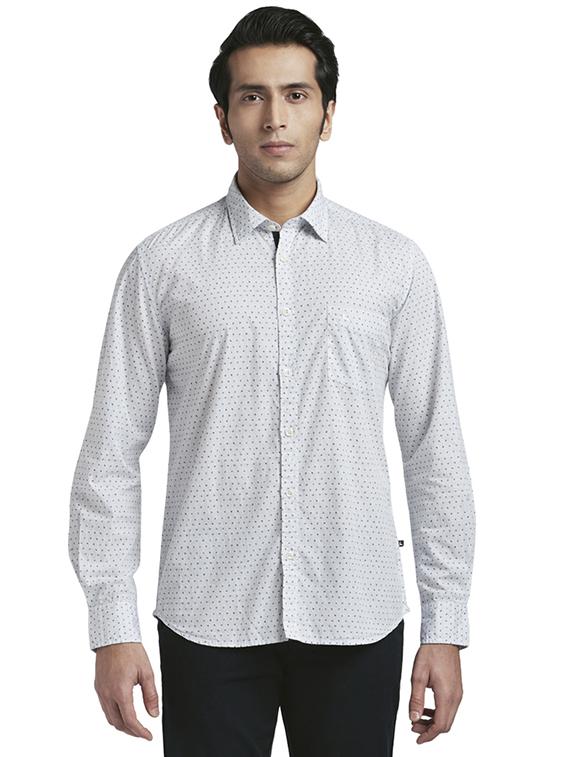 blue printed casual shirt - 17767920 - Zoom Image - 1