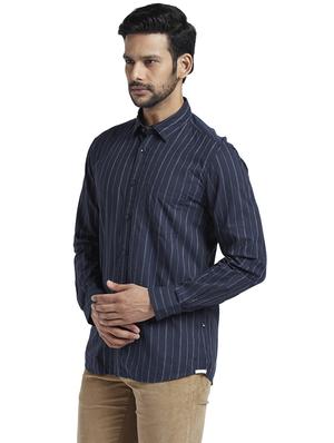 blue striped casual shirt - 17767929 - Standard Image - 2