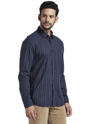 blue striped casual shirt - 17767929 - Standard Image - 3