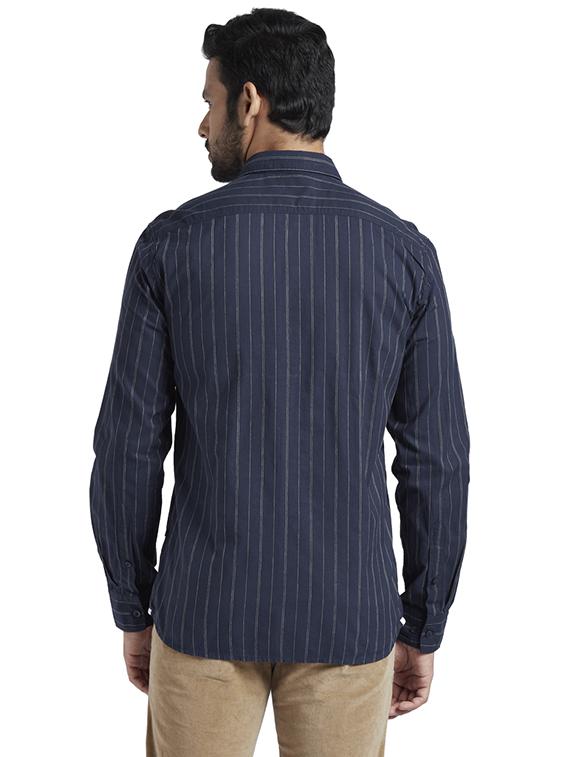 blue striped casual shirt - 17767929 - Zoom Image - 4