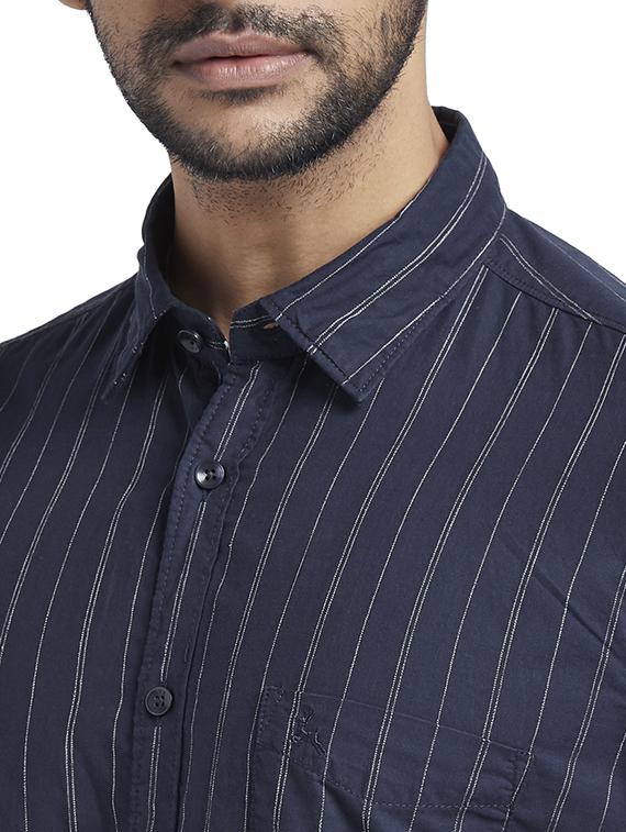 blue striped casual shirt - 17767929 - Zoom Image - 6