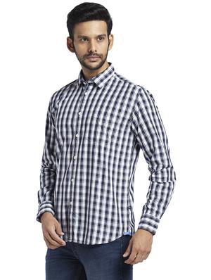 blue checkered casual shirt - 17767938 - Standard Image - 3