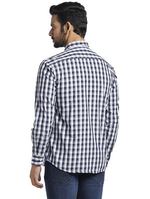 blue checkered casual shirt - 17767938 - Standard Image - 4