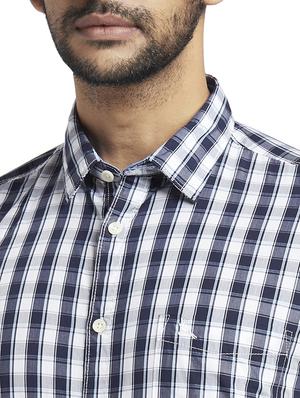 blue checkered casual shirt - 17767938 - Standard Image - 6