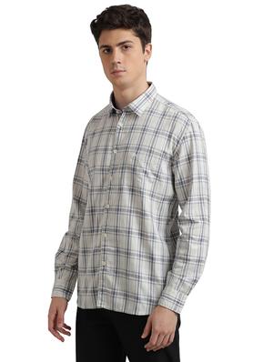 grey checkered casual shirt - 17767959 - Standard Image - 2