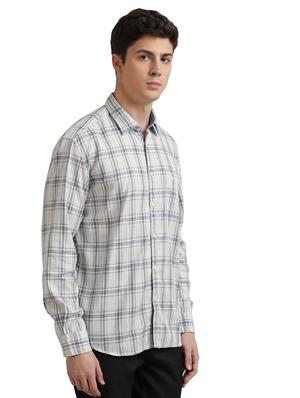 grey checkered casual shirt - 17767959 - Standard Image - 3