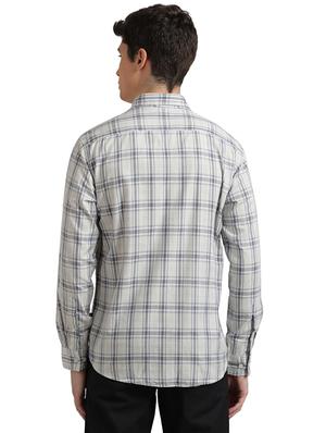 grey checkered casual shirt - 17767959 - Standard Image - 4