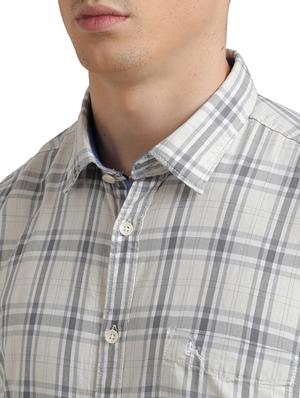 grey checkered casual shirt - 17767959 - Standard Image - 6