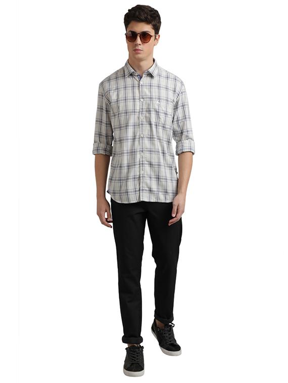 grey checkered casual shirt - 17767959 - Zoom Image - 5
