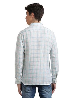 blue checkered casual shirt - 17767963 - Standard Image - 4