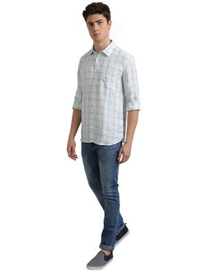 blue checkered casual shirt - 17767963 - Standard Image - 5