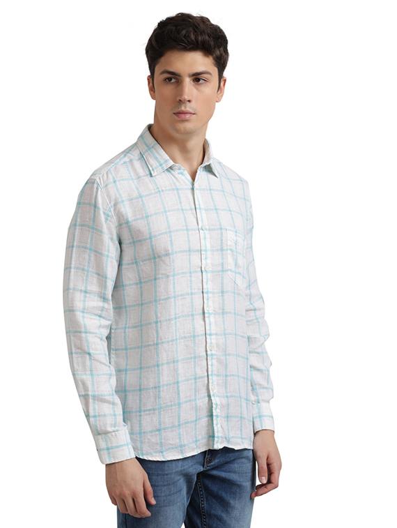 blue checkered casual shirt - 17767963 - Zoom Image - 2