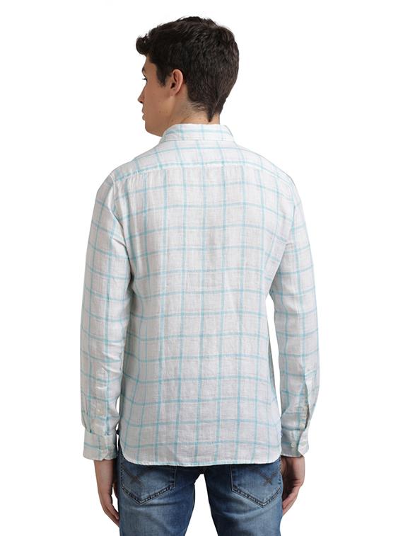 blue checkered casual shirt - 17767963 - Zoom Image - 4