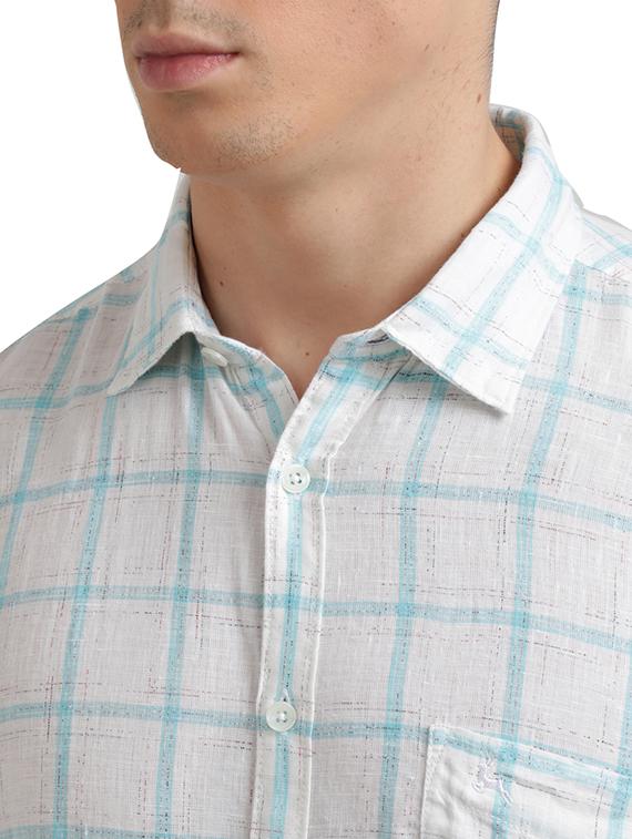 blue checkered casual shirt - 17767963 - Zoom Image - 6