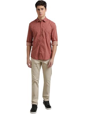 red printed casual shirt - 17767967 - Standard Image - 5