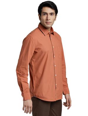 rust self design casual shirt - 17768045 - Standard Image - 2