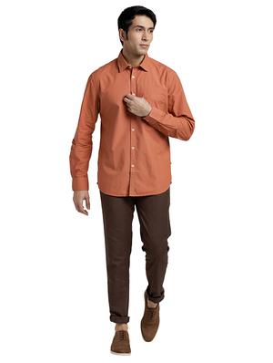 rust self design casual shirt - 17768045 - Standard Image - 5