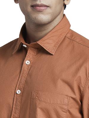 rust self design casual shirt - 17768045 - Standard Image - 6