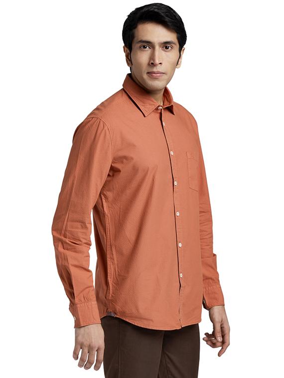 rust self design casual shirt - 17768045 - Zoom Image - 2