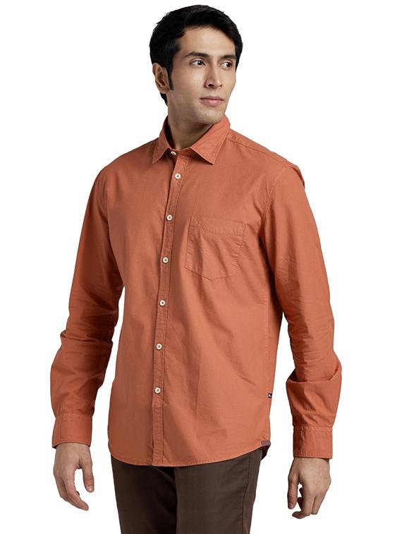 rust self design casual shirt - 17768045 - Zoom Image - 3