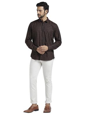 brown printed casual shirt - 17768057 - Standard Image - 5