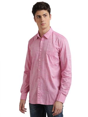 pink solid casual shirt - 17768064 - Standard Image - 2