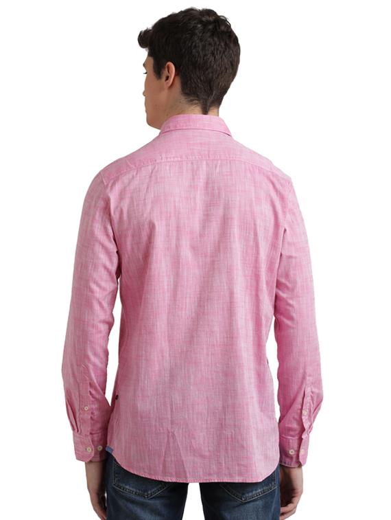 pink solid casual shirt - 17768064 - Zoom Image - 3