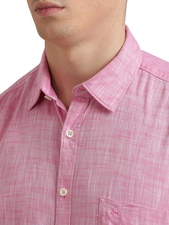 pink solid casual shirt - 17768064 - Zoom Image - 5