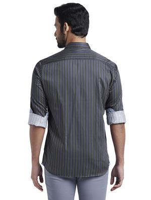 grey striped casual shirt - 17768066 - Standard Image - 3