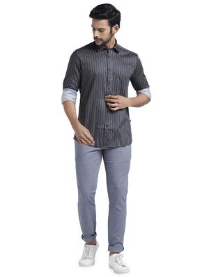 grey striped casual shirt - 17768066 - Standard Image - 4