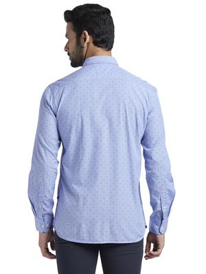 blue printed casual shirt - 17768071 - Standard Image - 3
