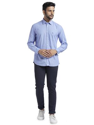 blue printed casual shirt - 17768071 - Standard Image - 4