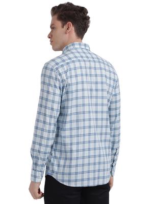 blue checkered casual shirt - 17768107 - Standard Image - 3