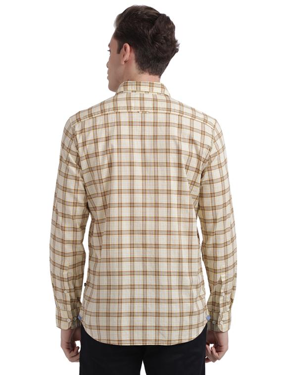 beige checkered casual shirt - 17768108 - Zoom Image - 3