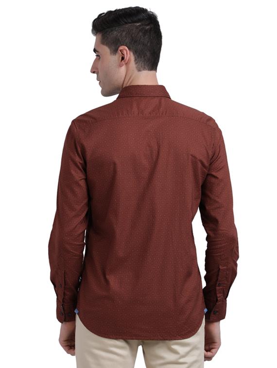 red printed casual shirt - 17768109 - Zoom Image - 3