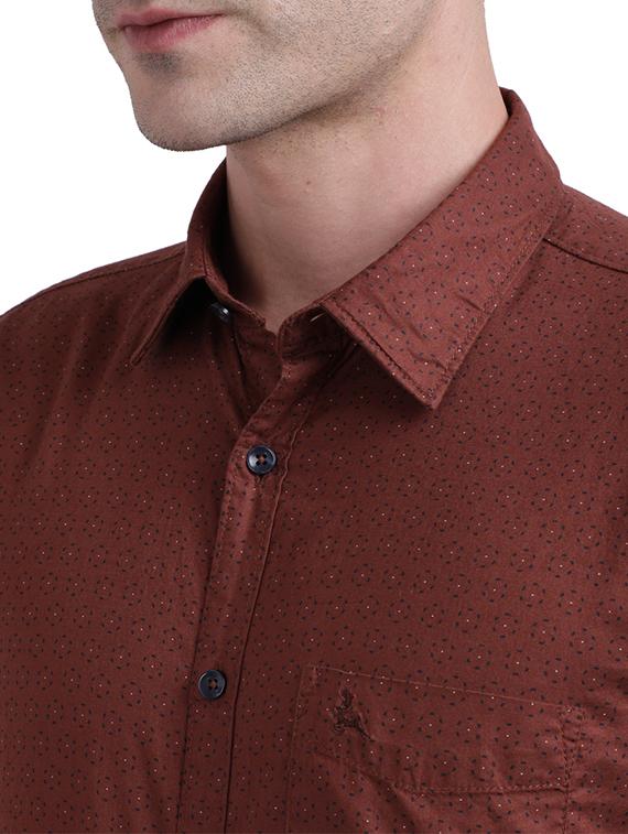red printed casual shirt - 17768109 - Zoom Image - 5