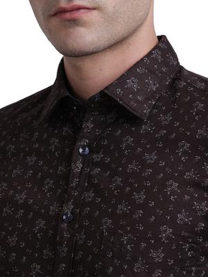 brown printed casual shirt - 17768110 - Standard Image - 5