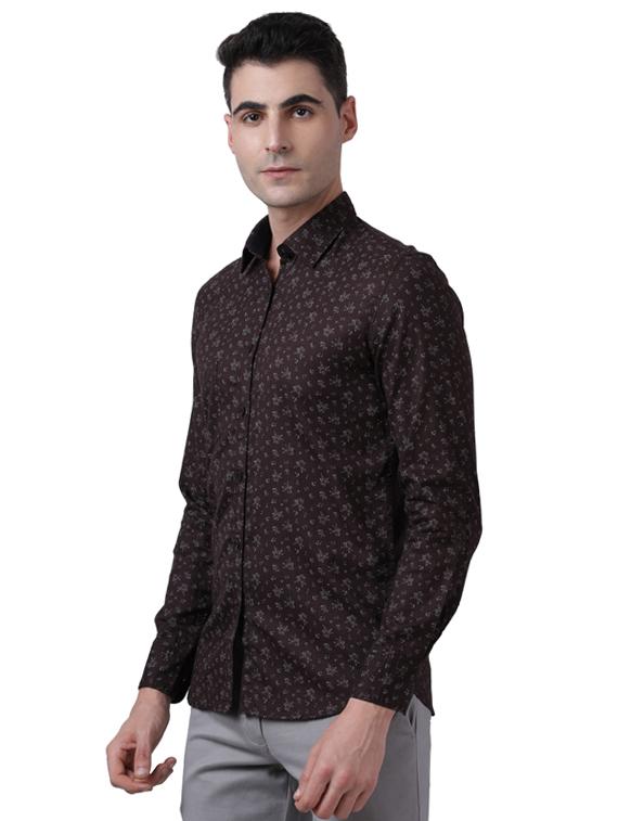brown printed casual shirt - 17768110 - Zoom Image - 2