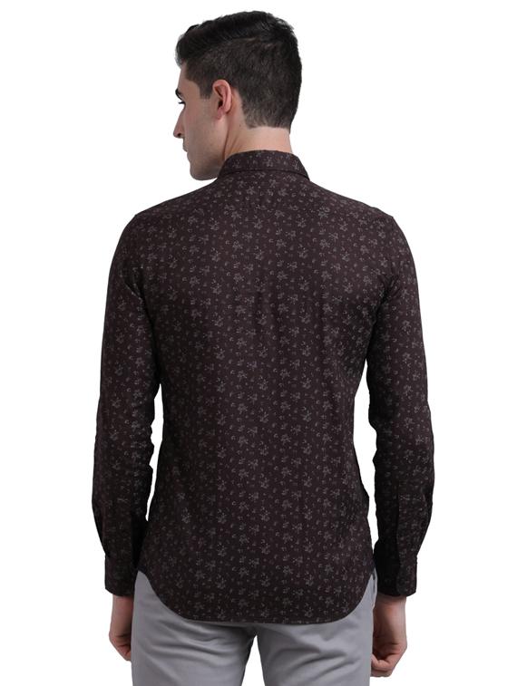brown printed casual shirt - 17768110 - Zoom Image - 3