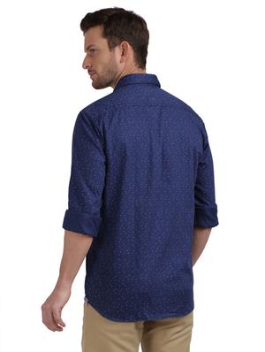 blue printed casual shirt - 17768112 - Standard Image - 3