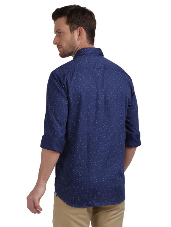 blue printed casual shirt - 17768112 - Zoom Image - 3
