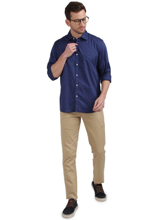 blue printed casual shirt - 17768112 - Zoom Image - 4