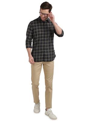 dark blue checkered casual shirt - 17768114 - Standard Image - 4