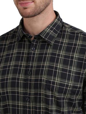 dark blue checkered casual shirt - 17768114 - Standard Image - 5