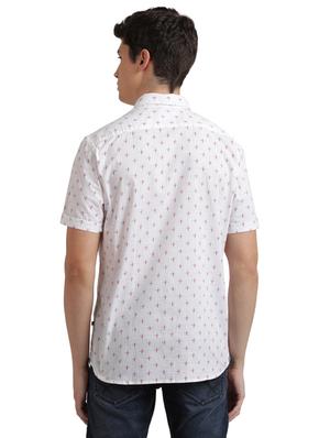 white printed casual shirt - 17768131 - Standard Image - 3